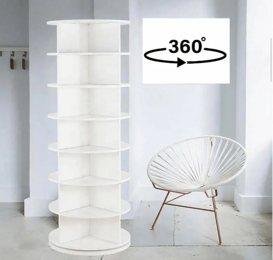 SpinStyle 7 Katlı 360° Dönen Ayakkabı & Çanta Rafı