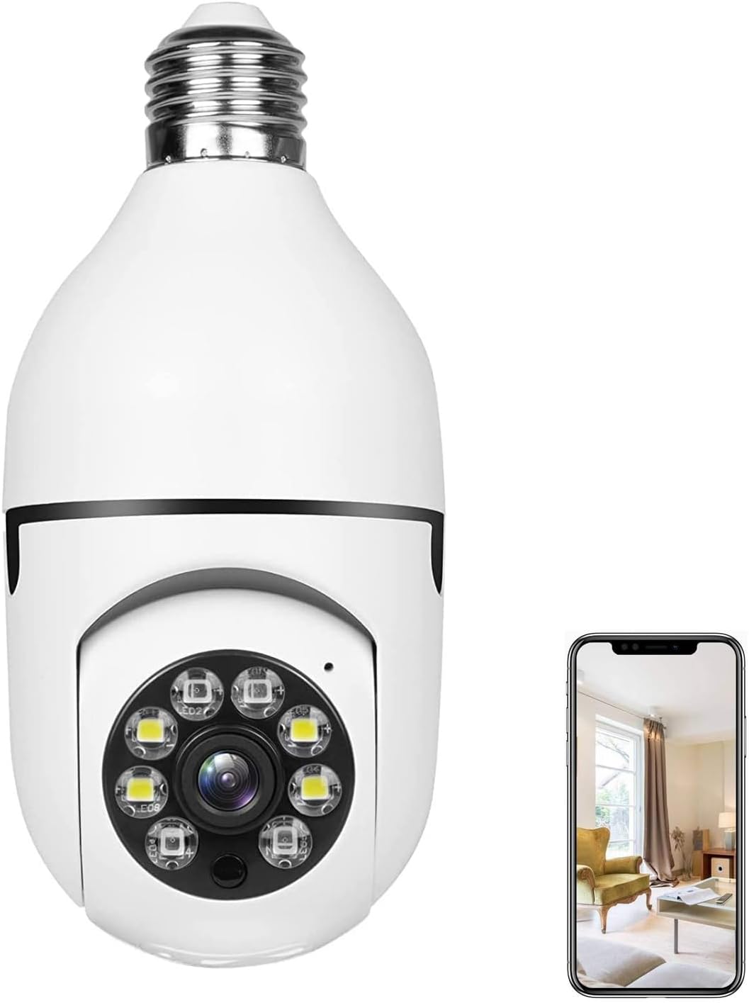 Panoramik Wi-Fi Güvenlik Ampul Kamera