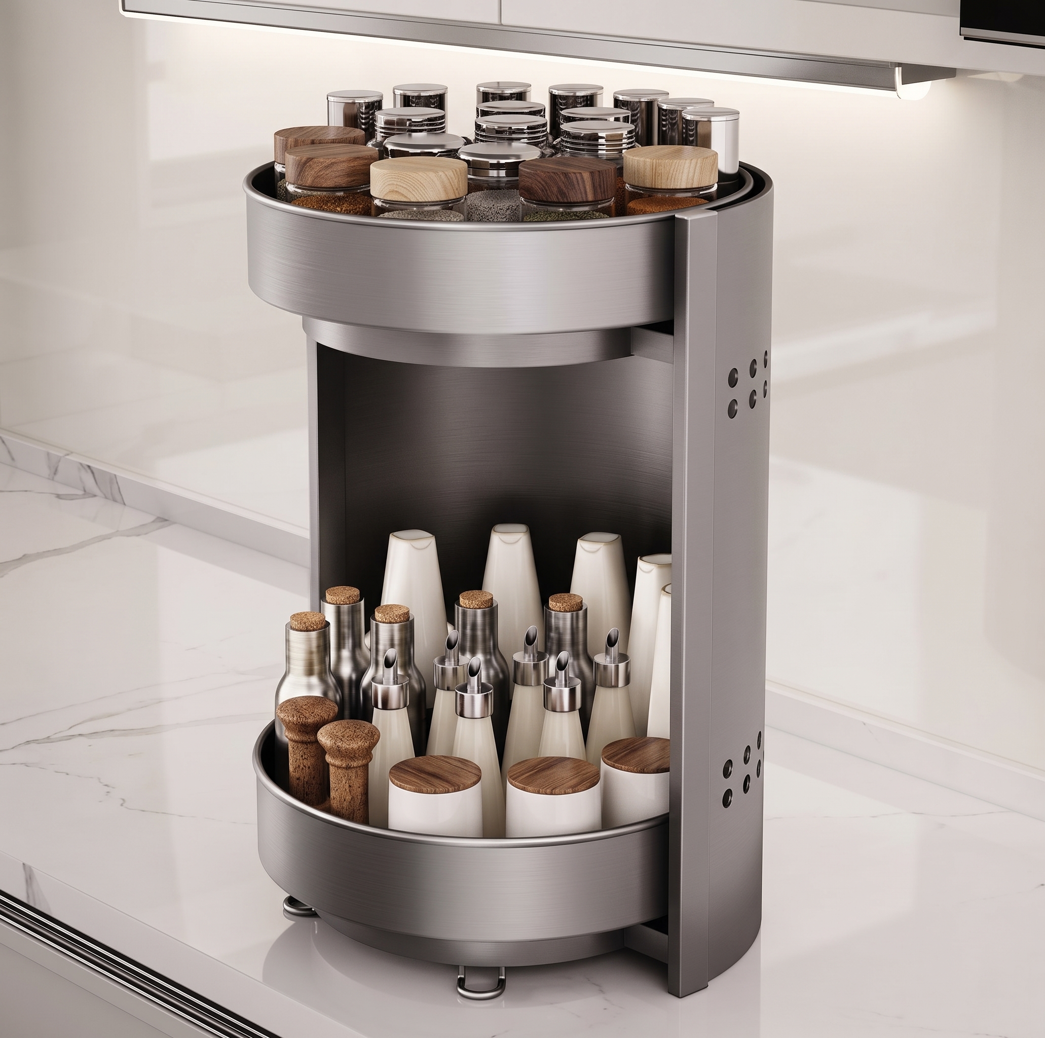 SpinShelf™ – 360° Döner Çok Amaçlı Düzenleyici Raf