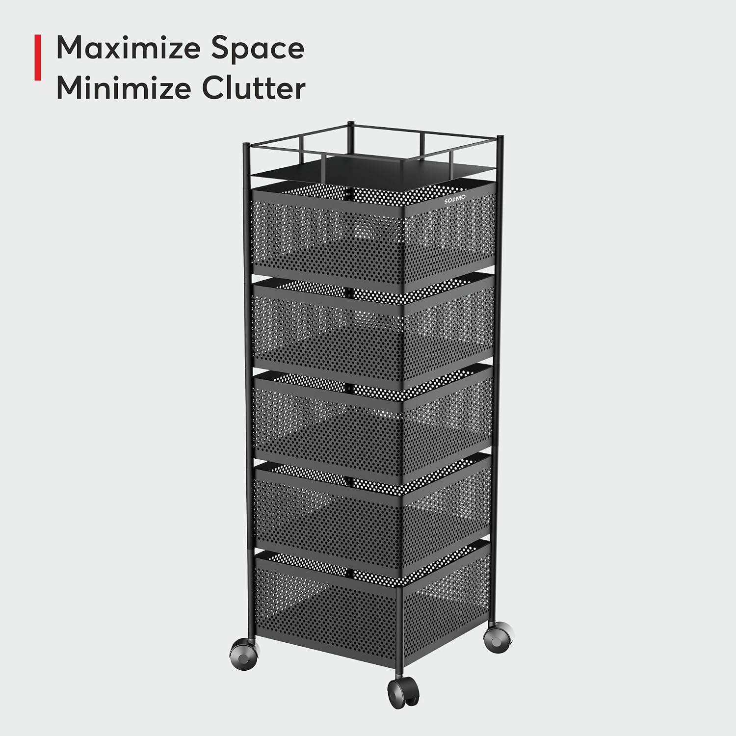 BasketGo – Tekerlekli 5 Katlı Kare Organizer