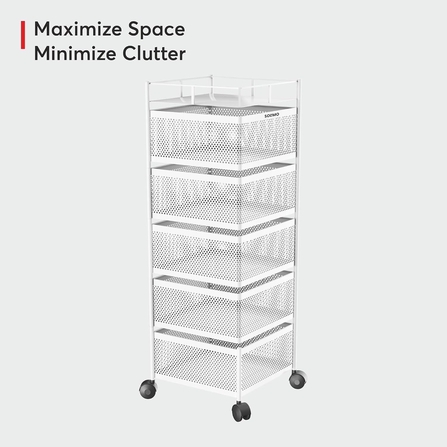 BasketGo – Tekerlekli 5 Katlı Kare Organizer